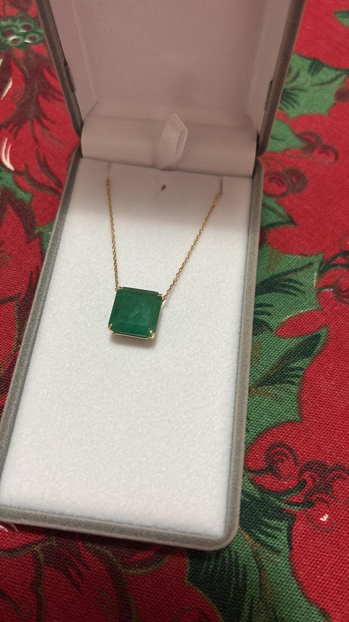 Colar esmeralda 9 ct