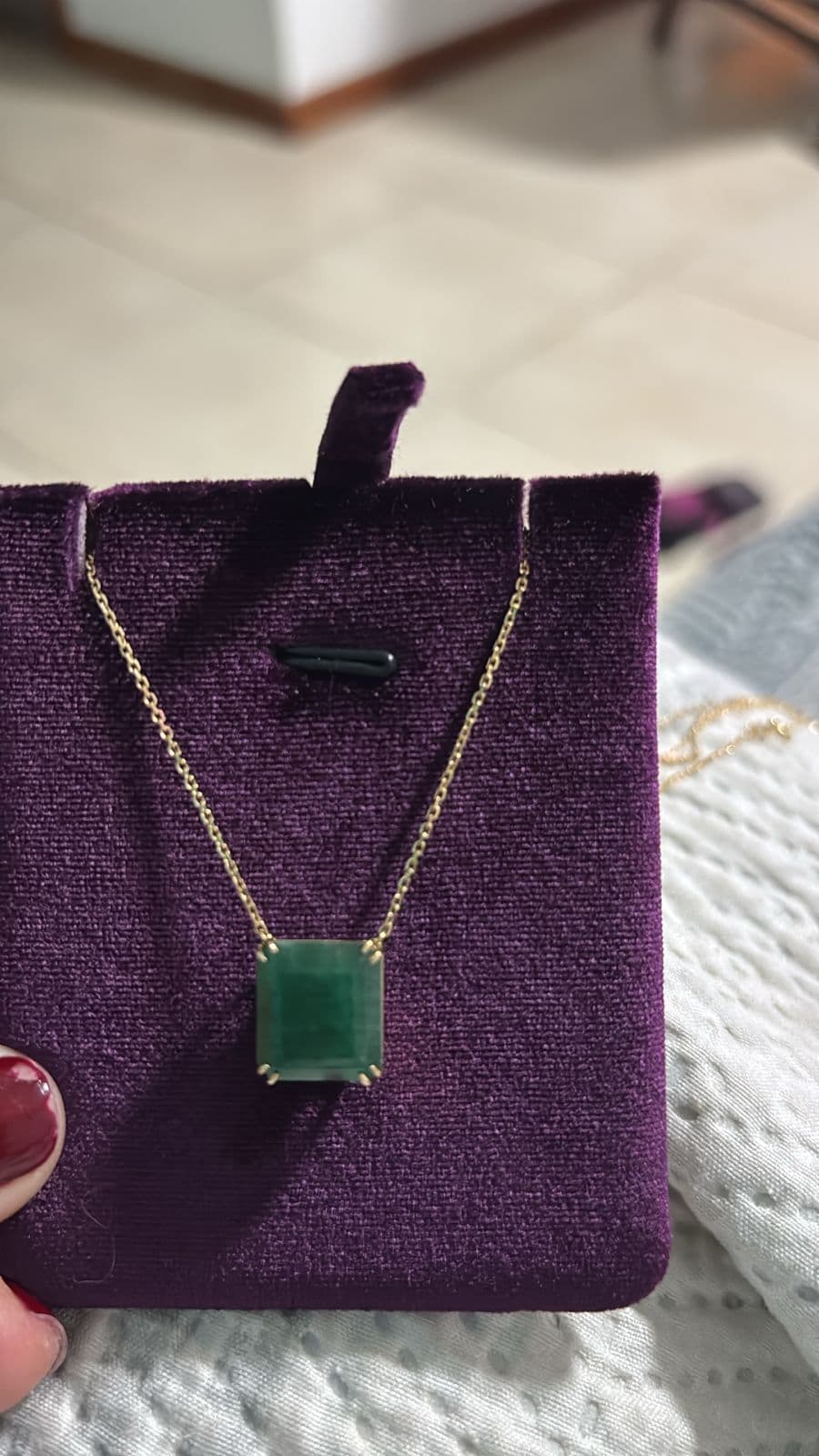 Colar esmeralda 6,98ct