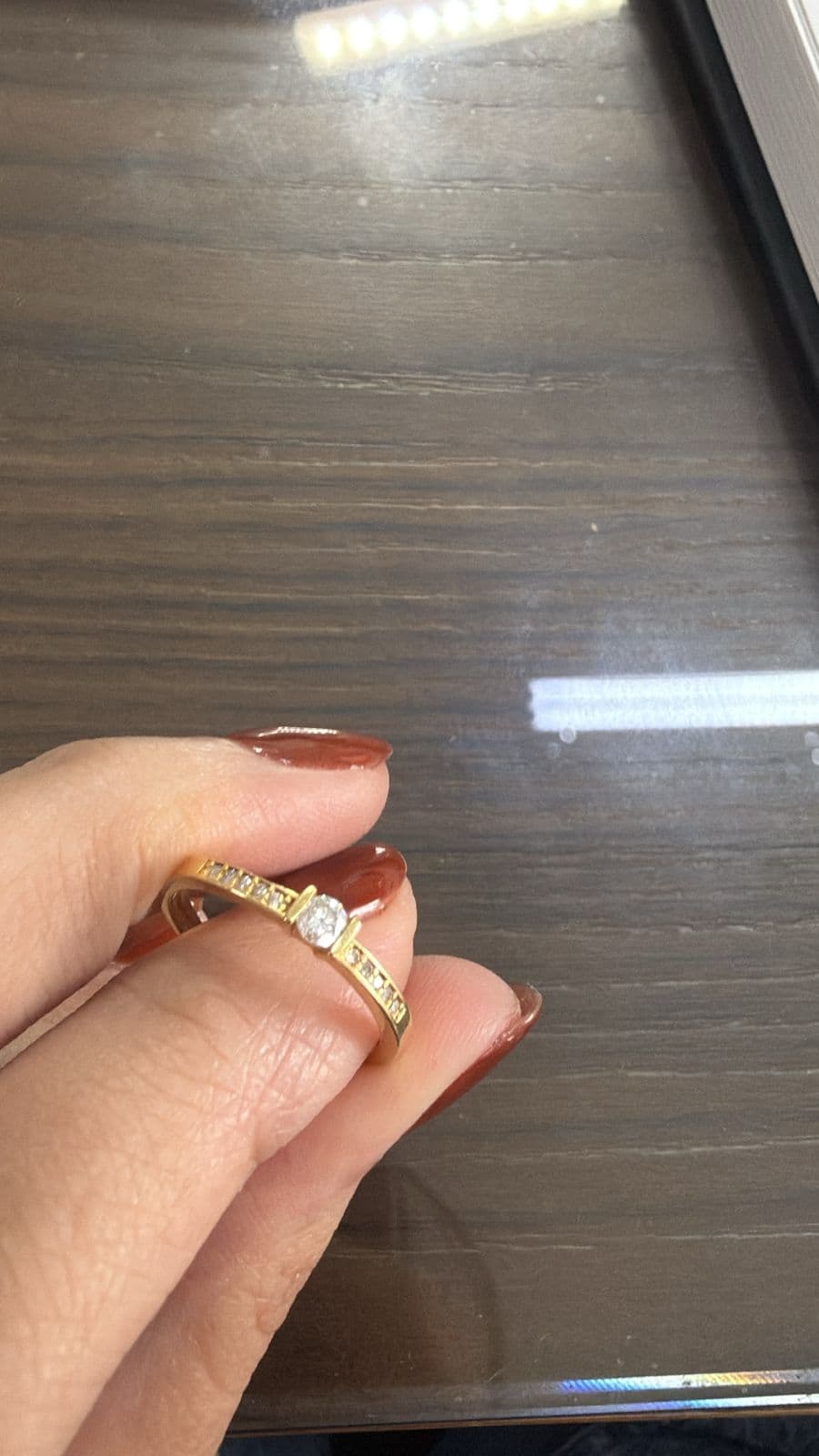 Anel diamante 20 pontos